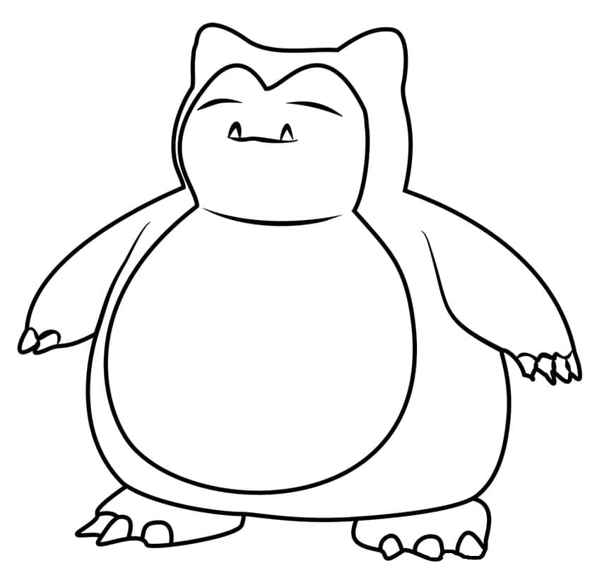 Desenho dePokemon Snorlax Grátis para colorir