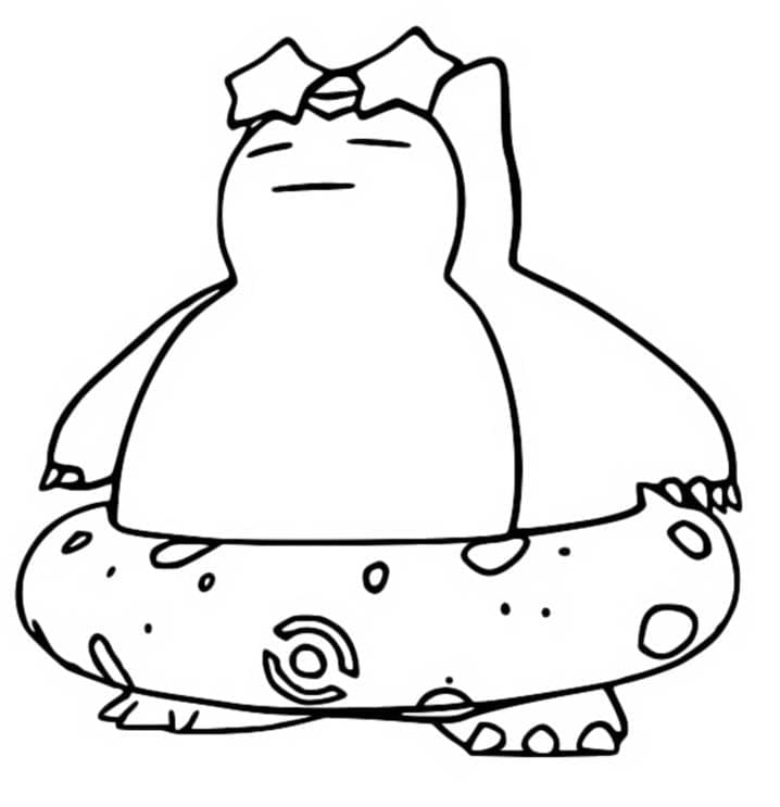 Desenho dePokemon Snorlax Grátis Para Crianças para colorir