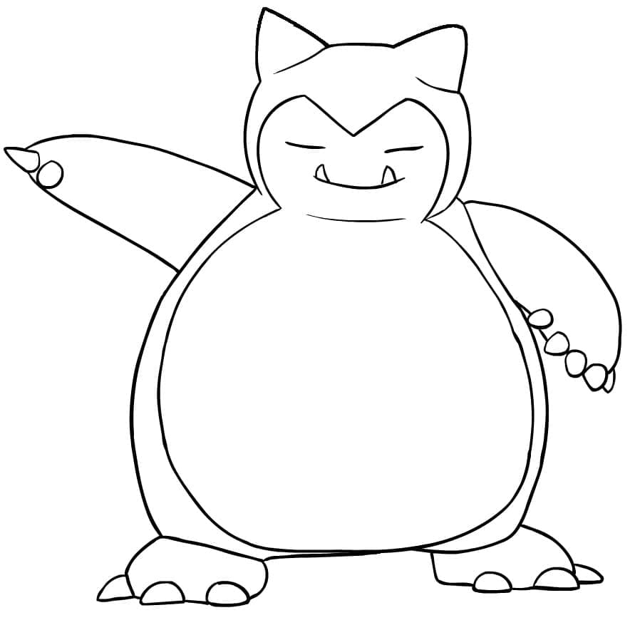 Desenho dePokemon Snorlax para colorir