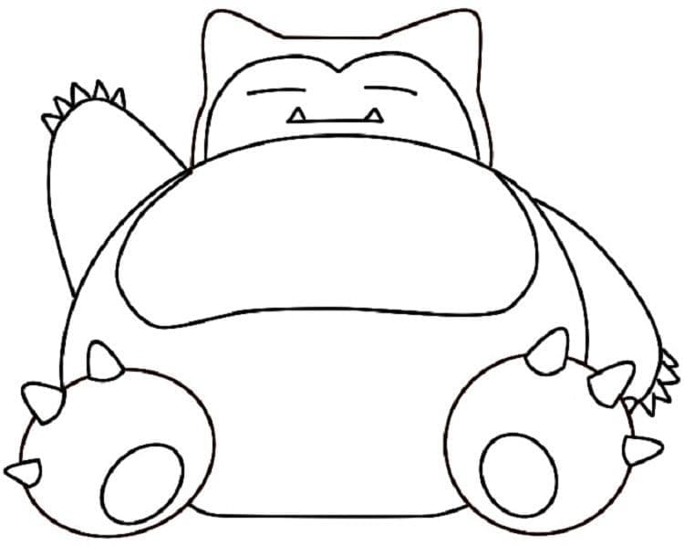 Desenho dePokemon Snorlax Para Crianças para colorir