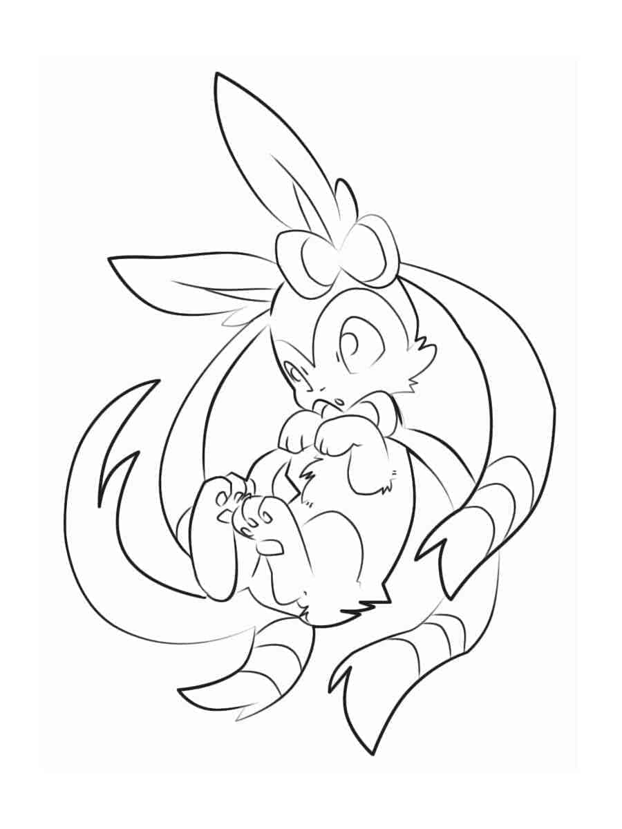 Desenho dePokemon Sylveon para colorir