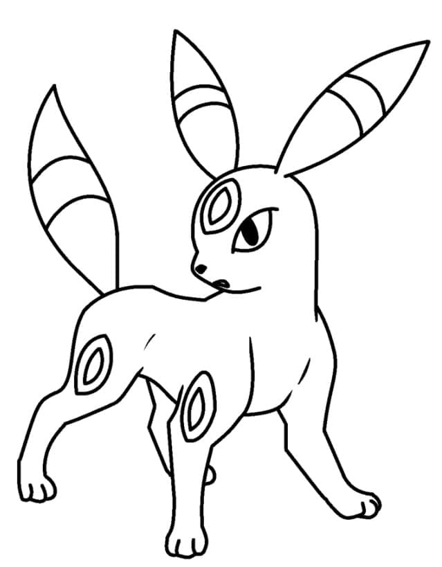 Desenho dePokémon Umbreon Grátis para colorir