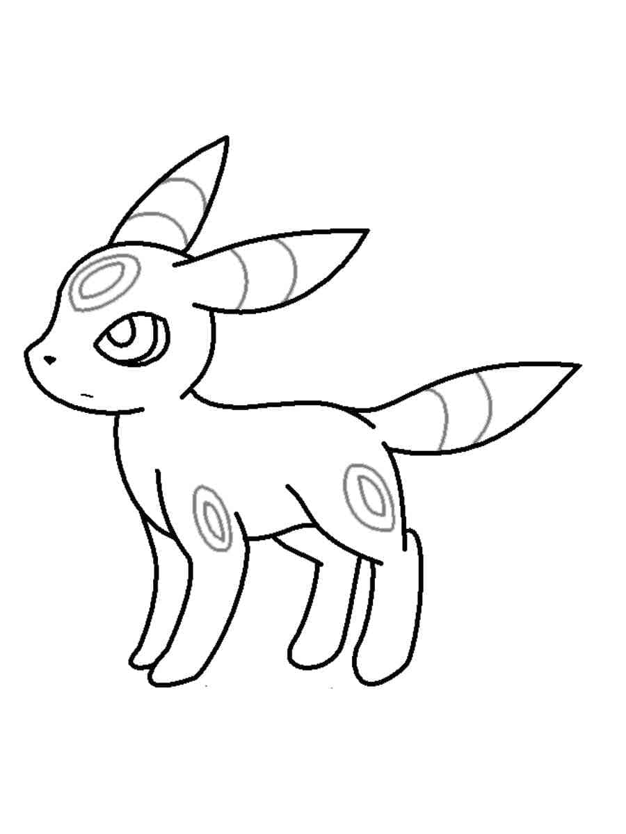 Desenho dePokémon Umbreon para colorir