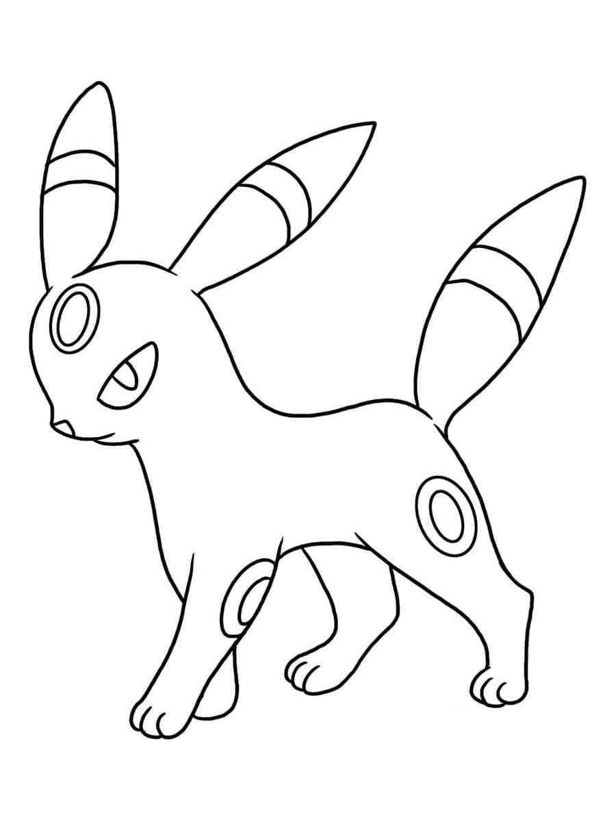 Desenho dePokémon Umbreon Para Crianças para colorir