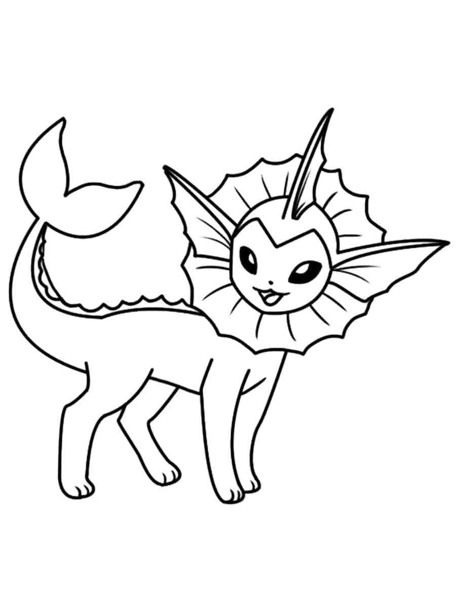 Desenho dePokémon Vaporeon Grátis Para Crianças para colorir