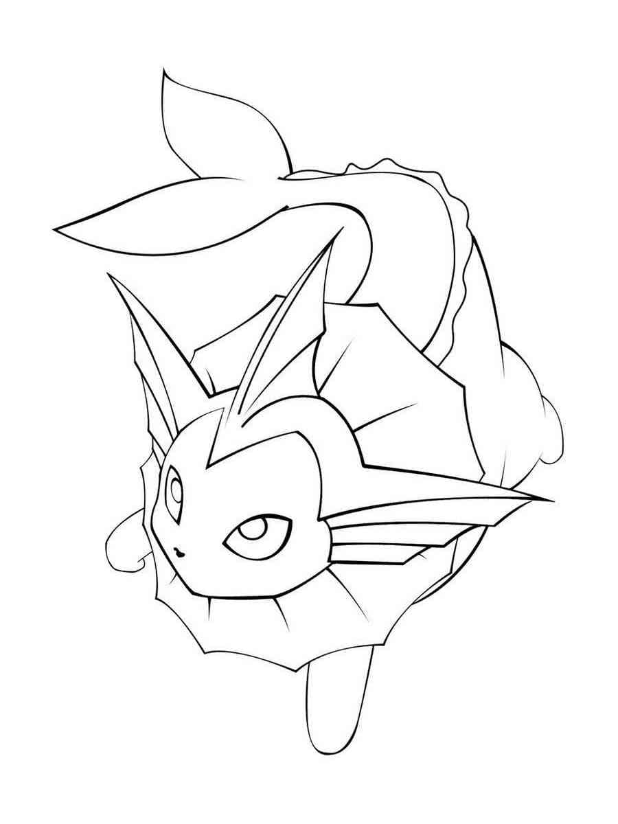 Desenho dePokémon Vaporeon Para Crianças para colorir