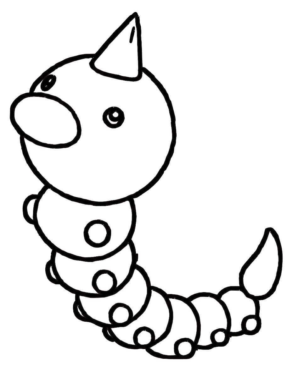 Desenho dePokemon Weedle para colorir