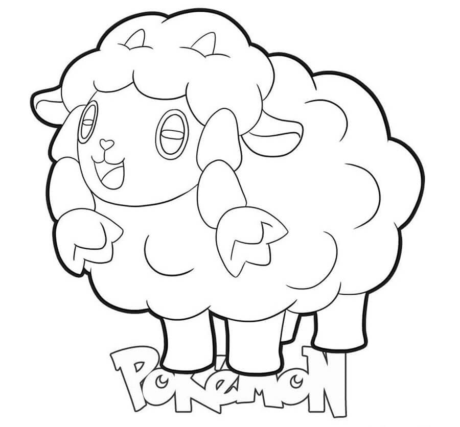 Desenho dePokémon Wooloo Feliz para colorir