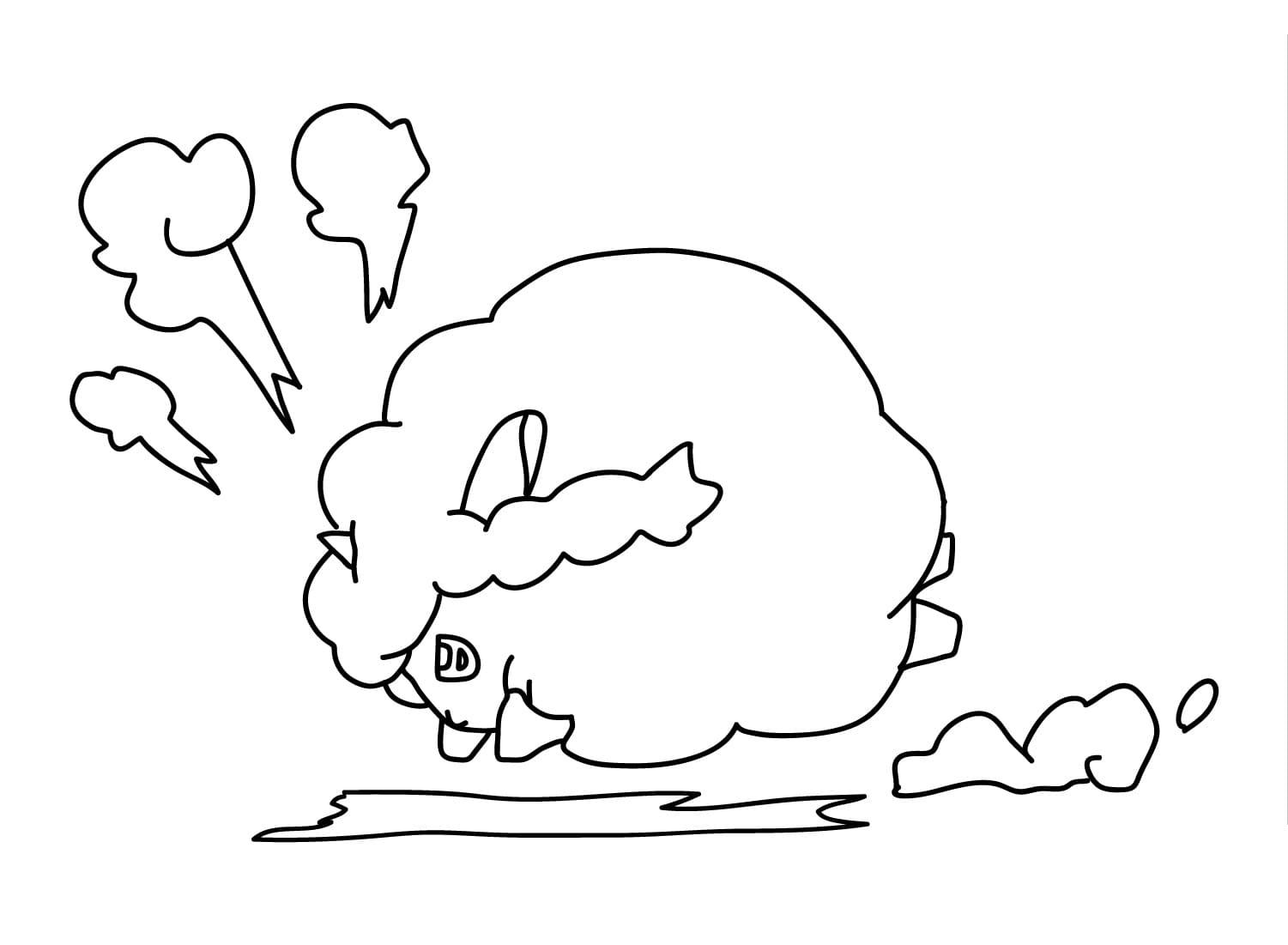 Desenho dePokémon Wooloo Grátis Para Crianças para colorir