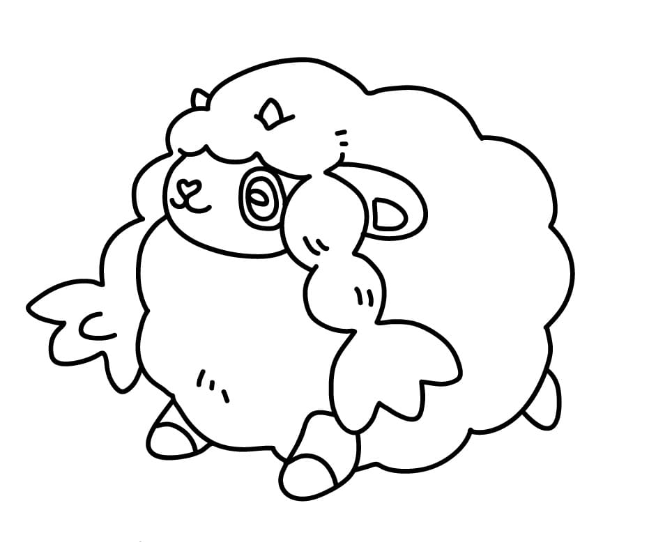 Desenho dePokémon Wooloo para colorir