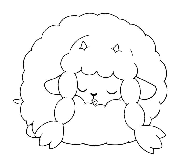 Desenho dePokémon Wooloo Para Crianças para colorir