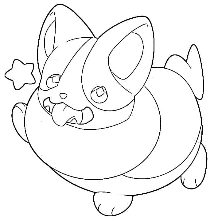 Desenho dePokémon Yamper Adorável para colorir