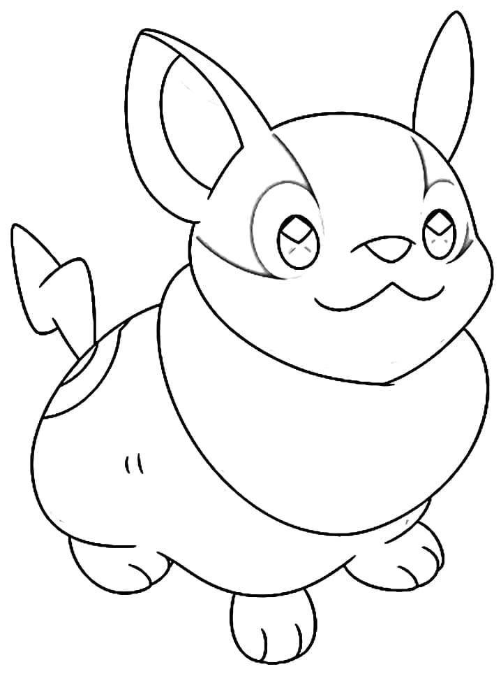 Desenho dePokémon Yamper para colorir