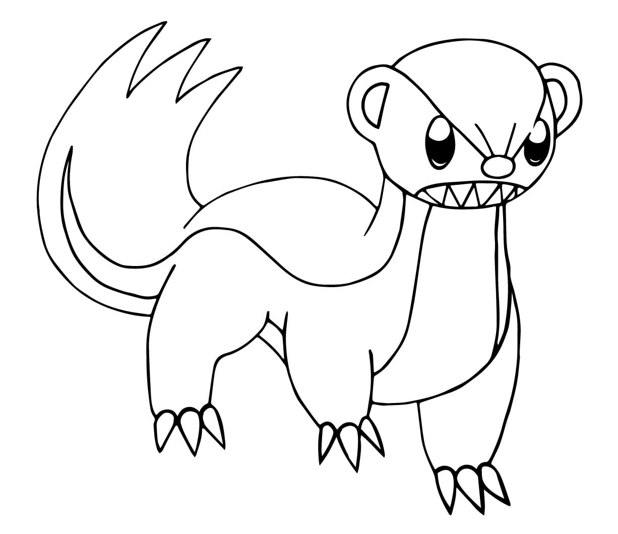 Desenho dePokémon Yungoos Grátis Para Crianças para colorir