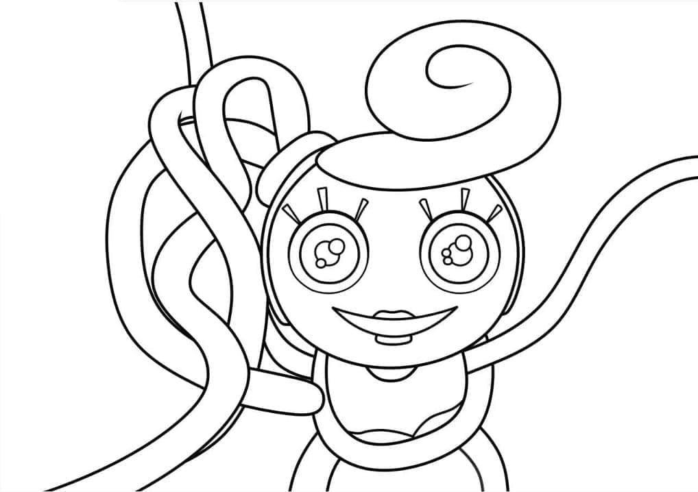 Desenho de Poppy Playtime Mamãe Pernas Longas para colorir