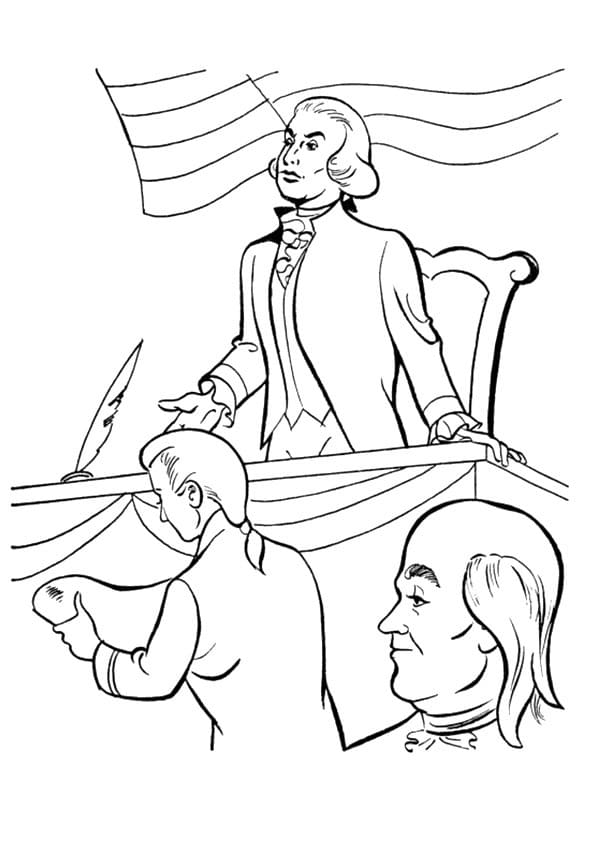 Desenho dePresidente George Washington para colorir