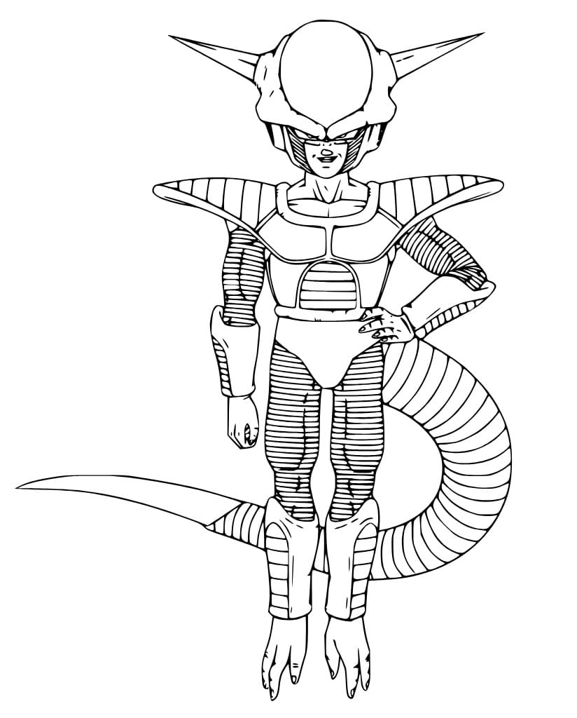 Desenho dePrimeira Forma de Freeza para colorir