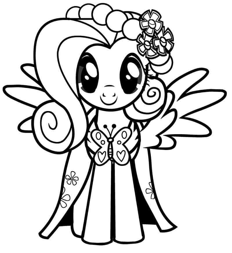 Desenho dePrincesa Fluttershy para colorir