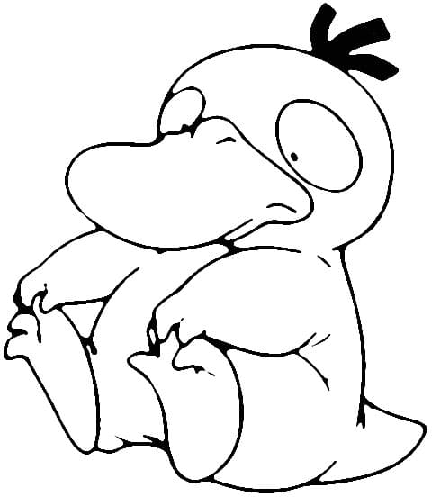 Desenho dePsyduck Triste para colorir