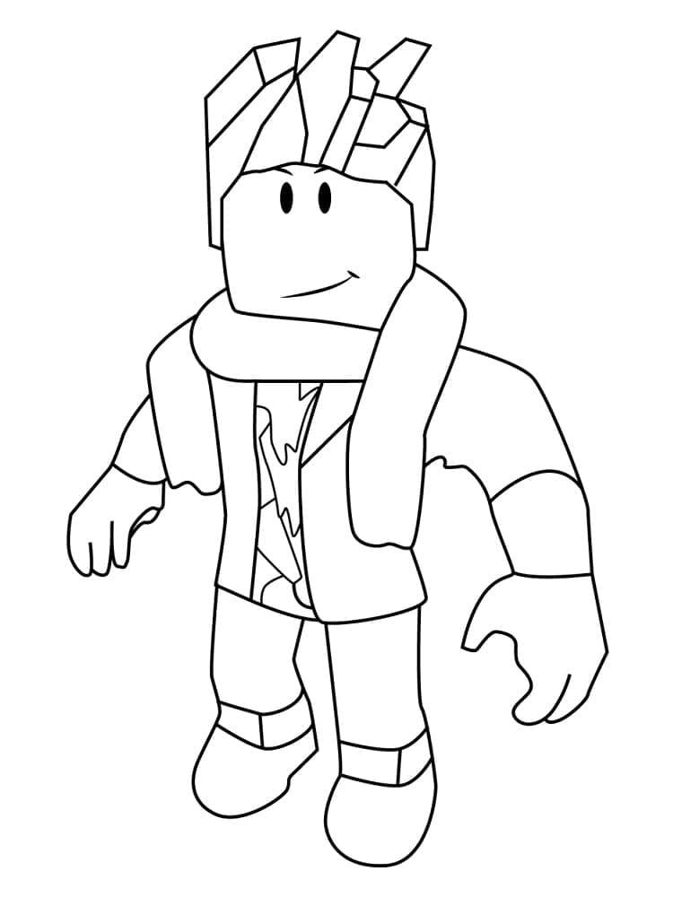 Desenho dePunk Guy de Roblox para colorir