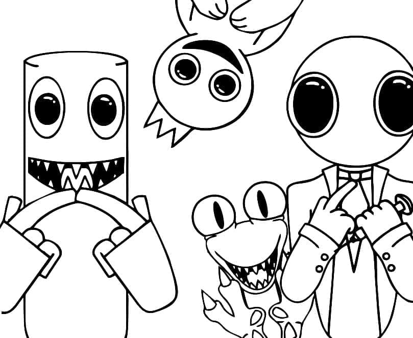 Desenho deRainbow Friends Para Crianças para colorir