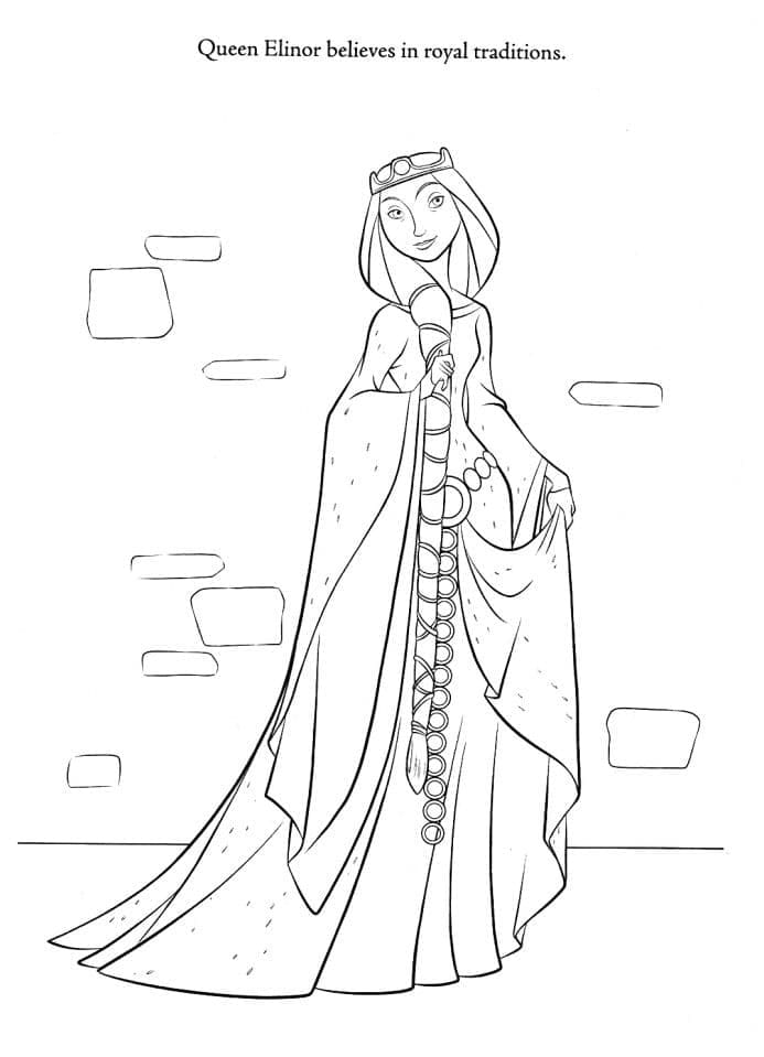 Desenho deRainha Elinor de Valente para colorir