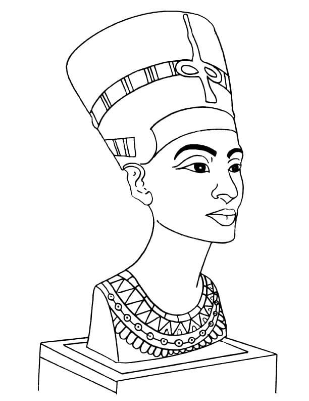 Desenho deRainha Nefertiti para colorir