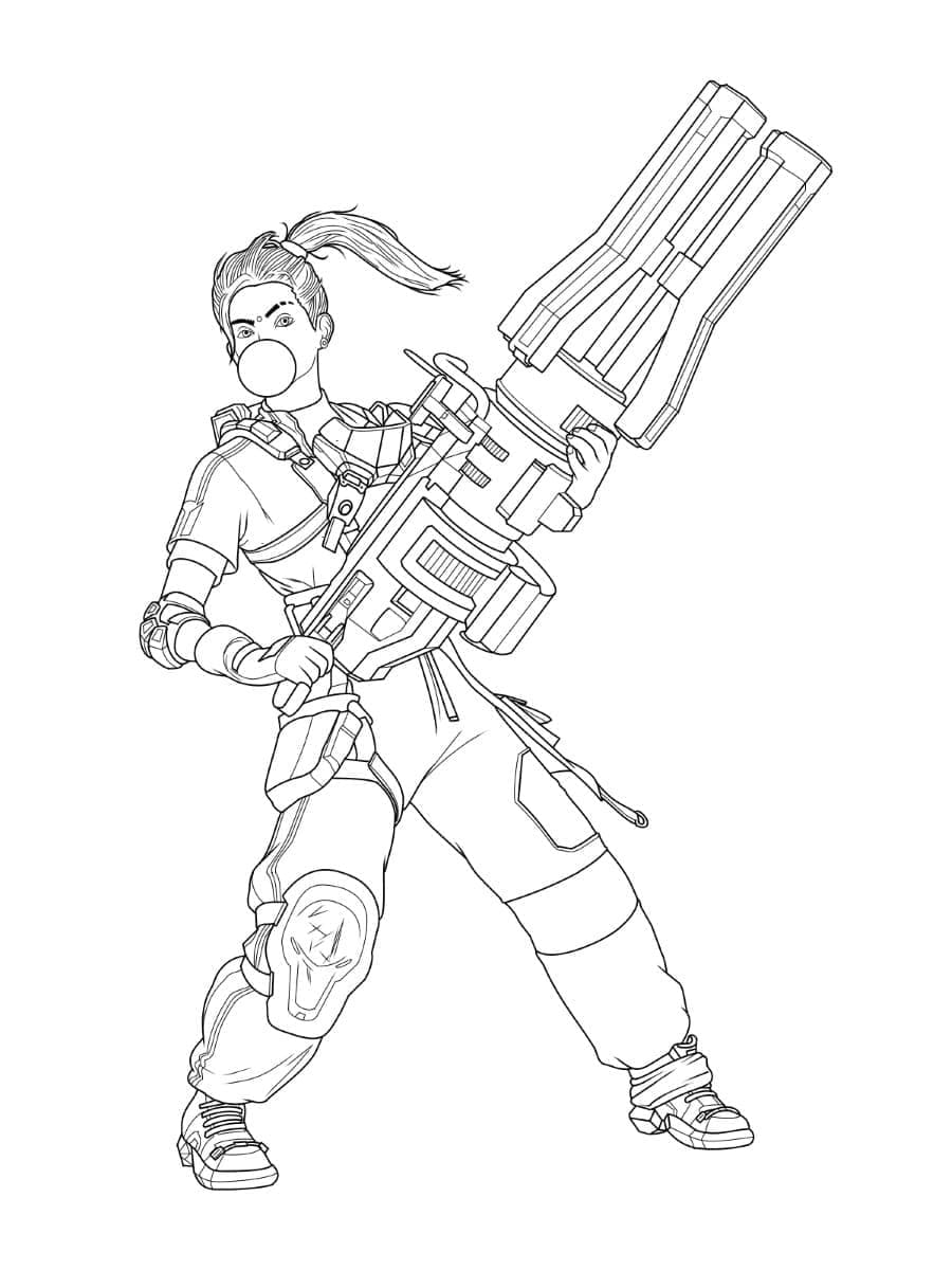 Desenho deRampart de Apex Legends para colorir