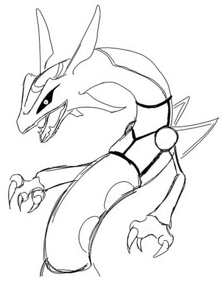 Desenho de Rayquaza 1 para colorir