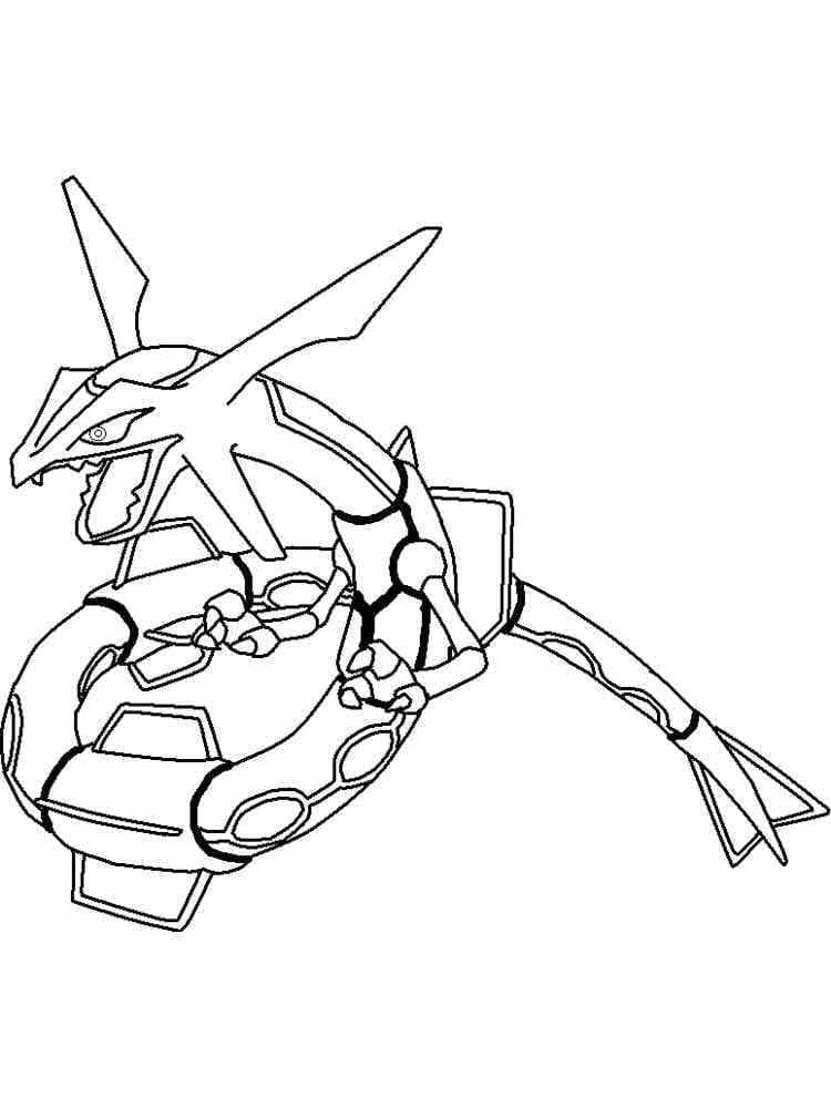 Desenho de Rayquaza 3 para colorir