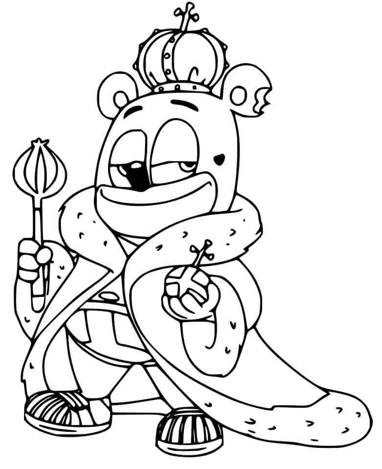 Desenho deRei Gummibär para colorir