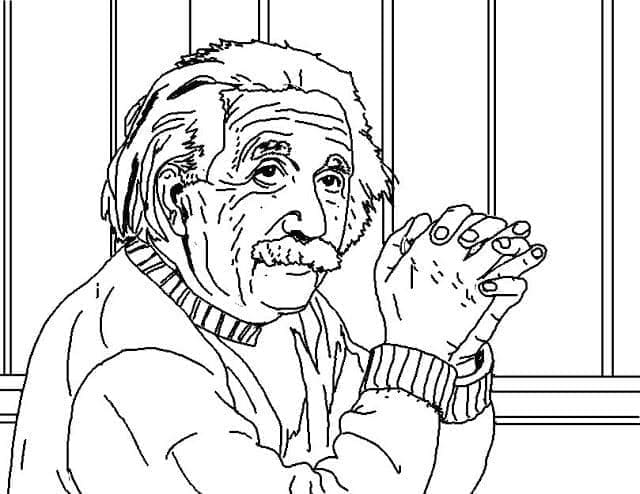 Desenhos de Albert Einstein para colorir