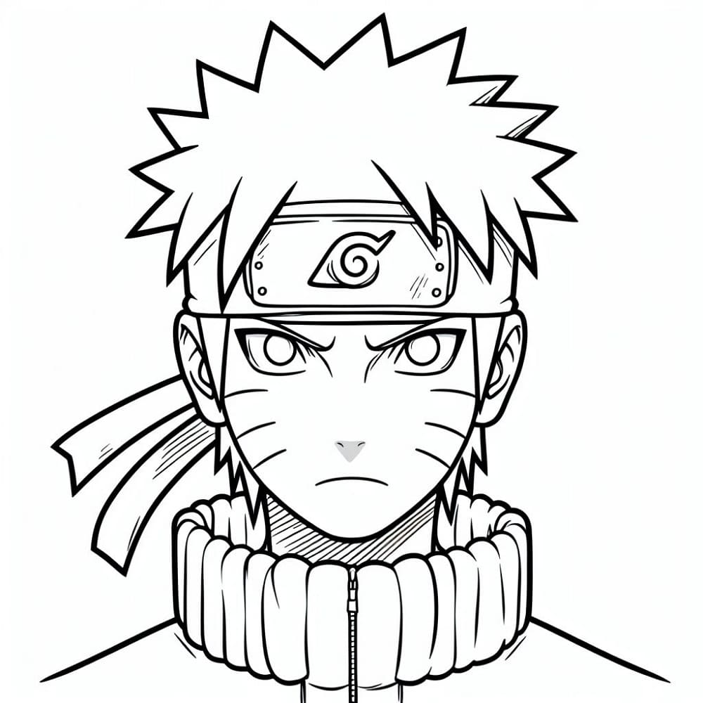 Desenho deRetrato de Naruto para colorir