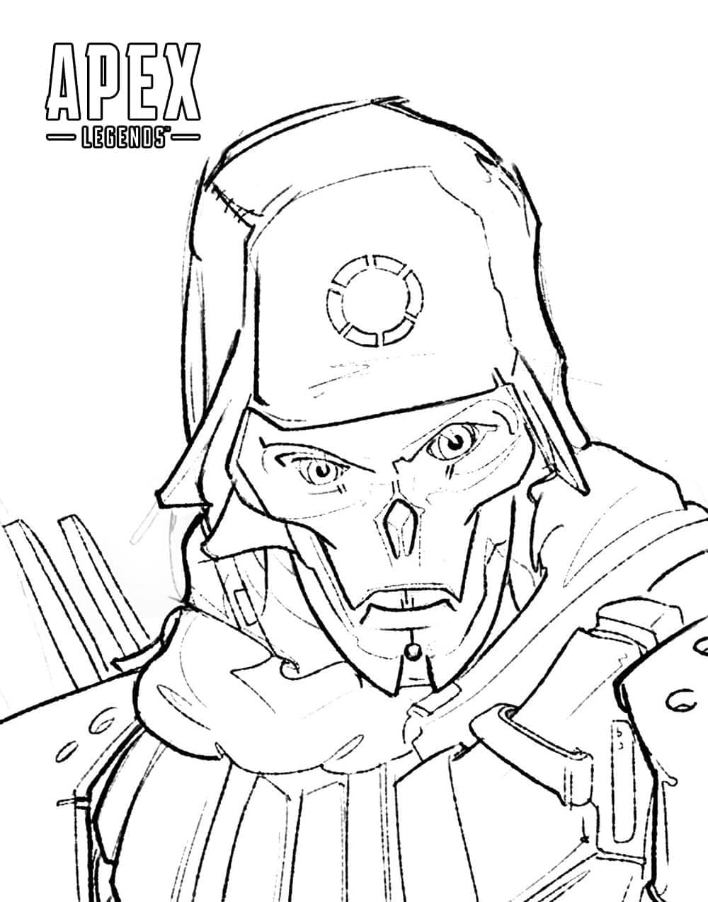 Desenho deRevenant de Apex Legends para colorir