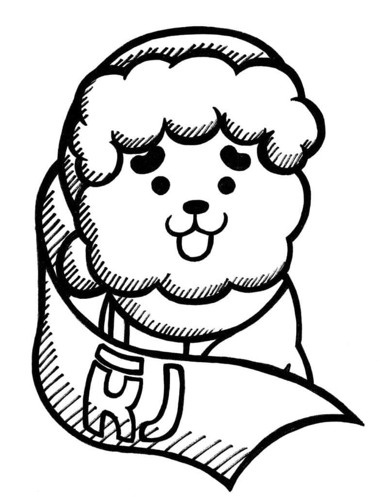 Desenho deRJ BT21 para colorir