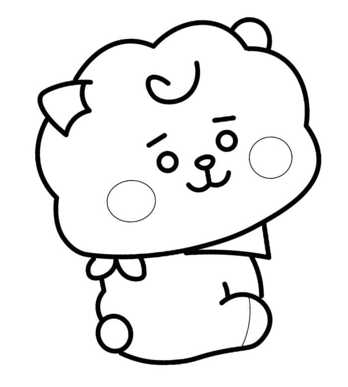 Desenho deRJ de BT21 para colorir