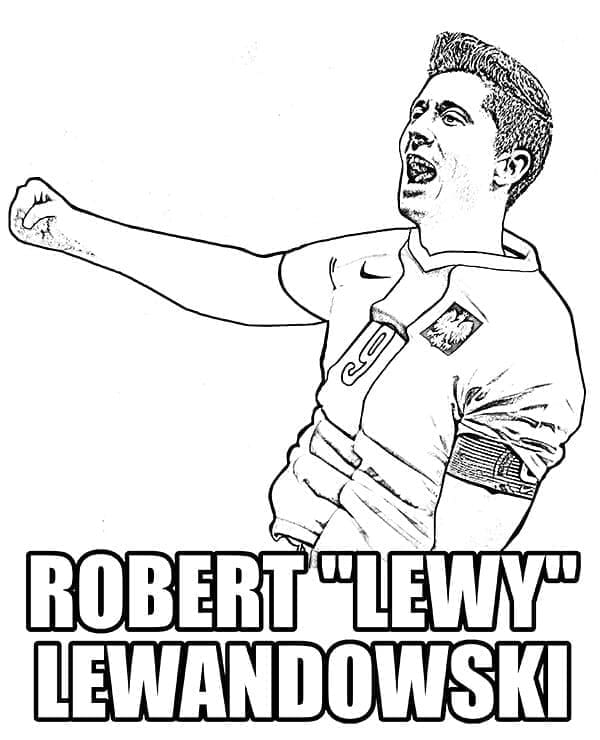 Desenho deRobert Lewandowski Jogador de Futebol para colorir