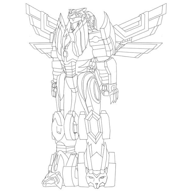 Desenho deRobô Megazord para colorir