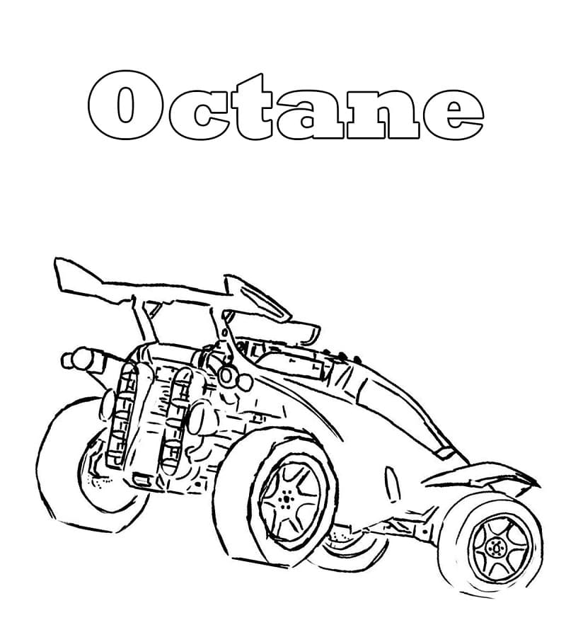 Desenho deRocket League Octane para colorir