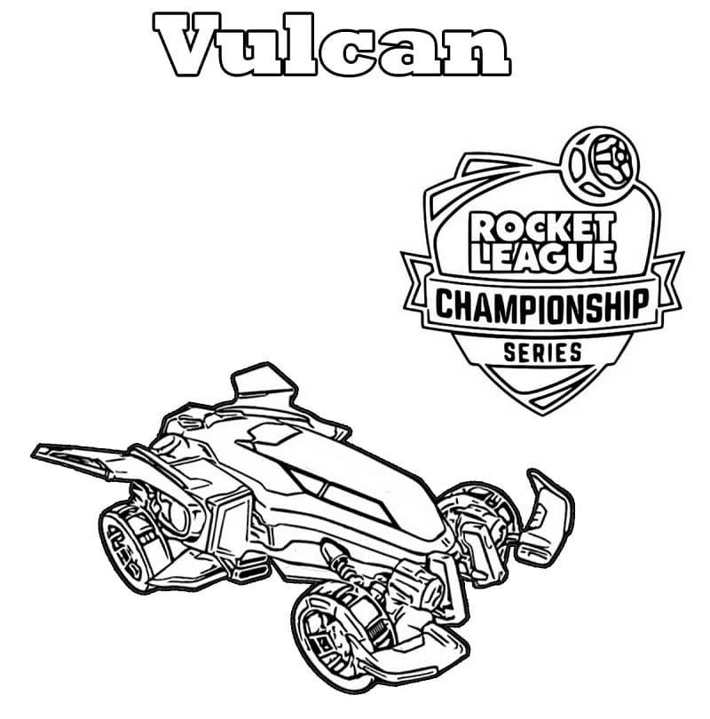 Desenho deRocket League Vulcan para colorir