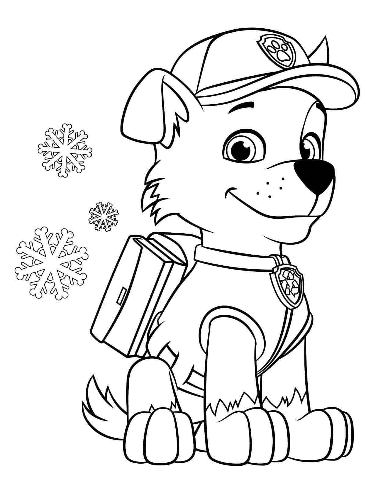 Desenho deRocky Patrulha Canina Adorável para colorir