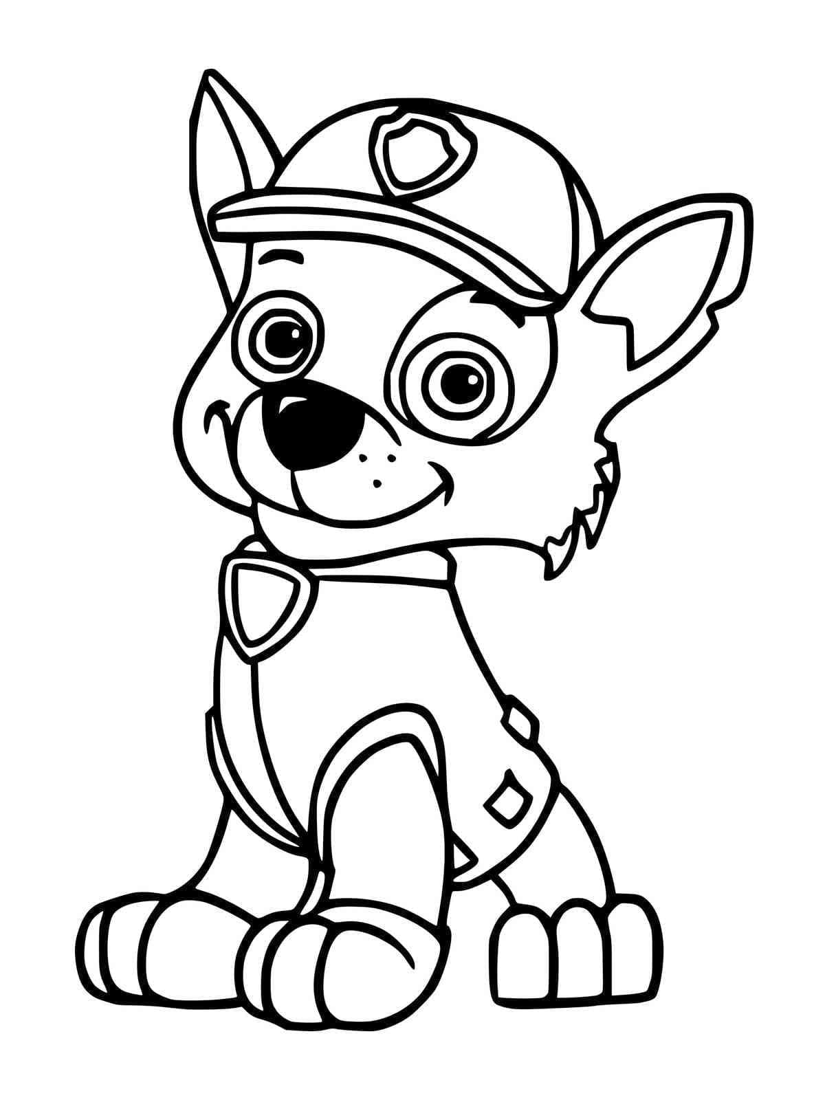 Desenho deRocky Patrulha Canina Fofo para colorir