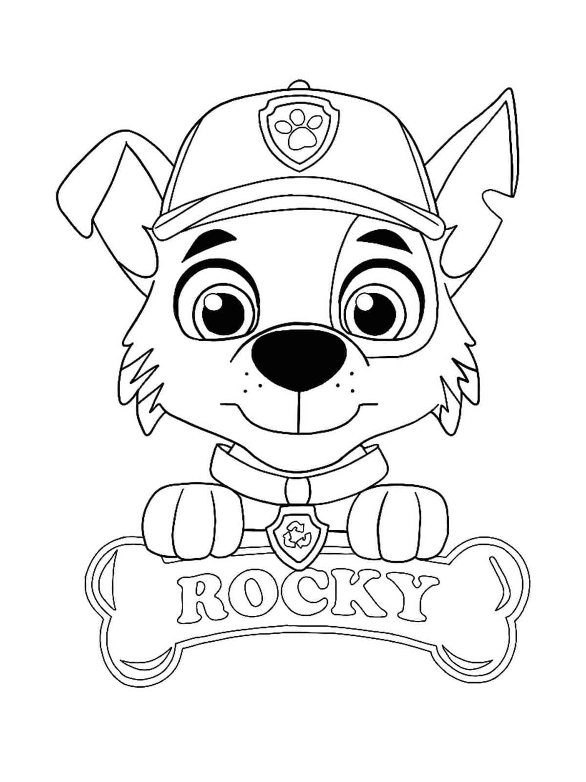 Desenho deRocky Patrulha Canina para colorir