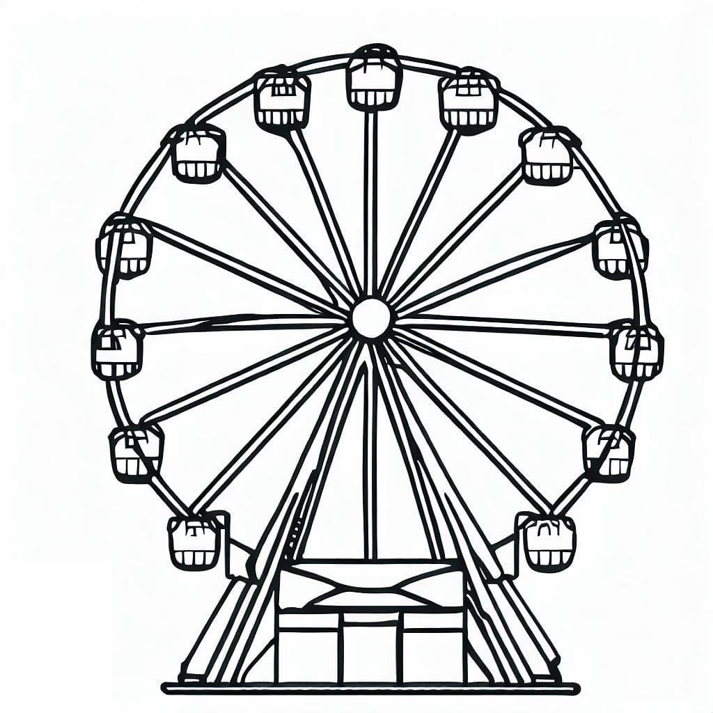 Desenhos de Roda Gigante para colorir