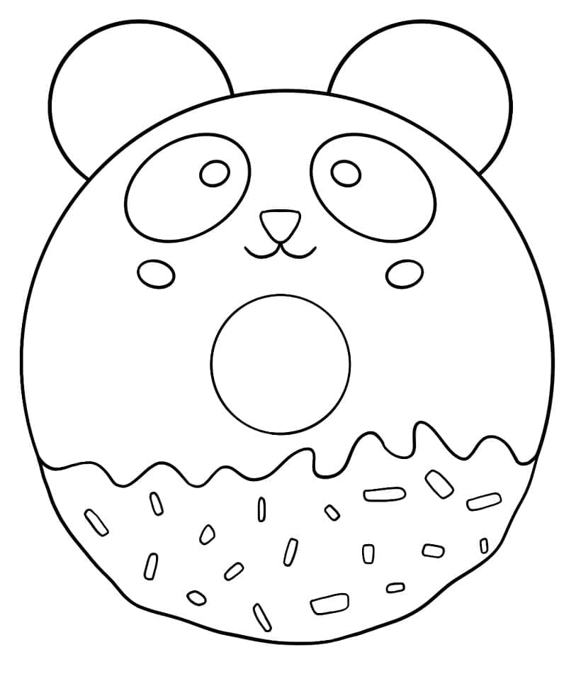 Desenho deRosquinha de Panda para colorir