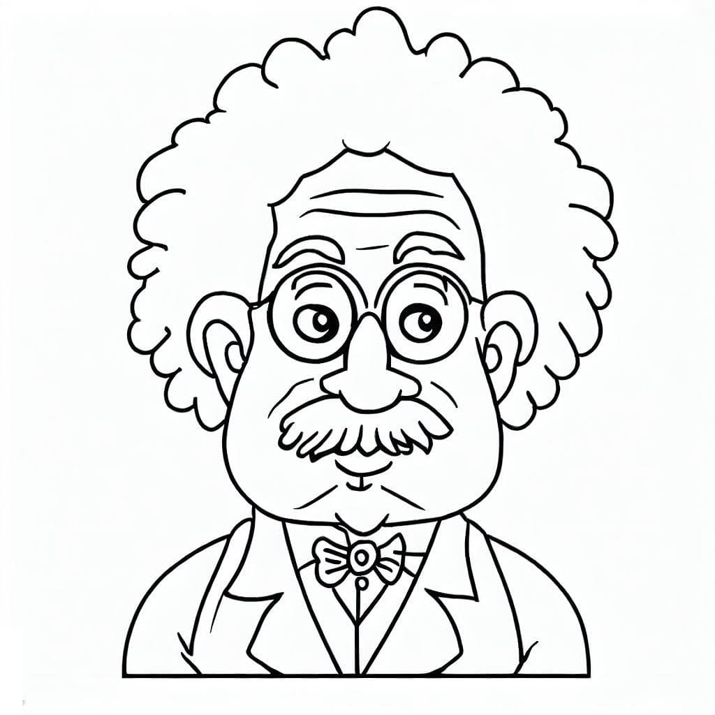 Desenho deRosto de Albert Einstein para colorir