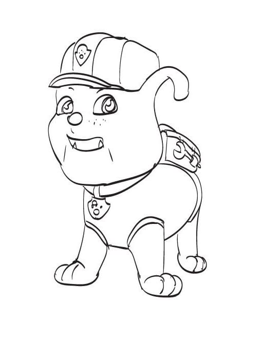 Desenho deRubble Patrulha Canina Grátis Para Crianças para colorir