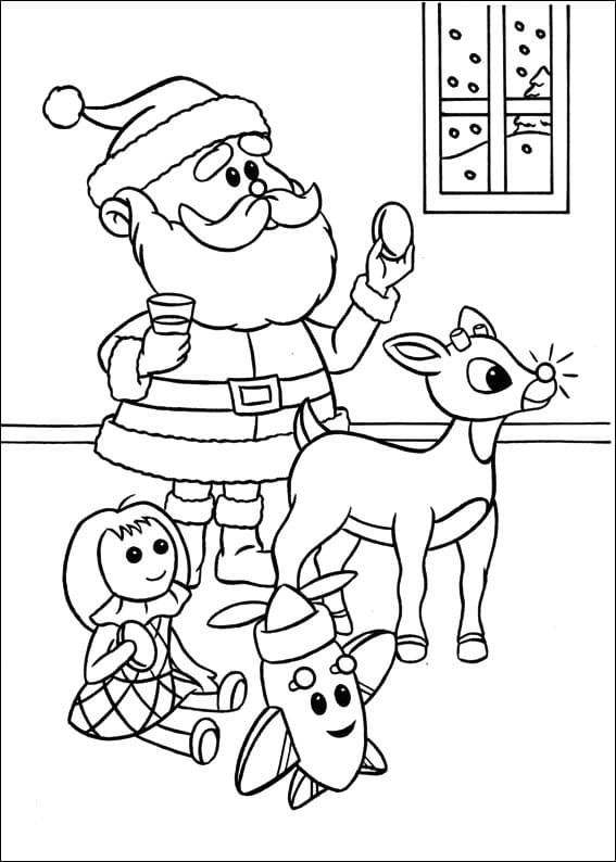 Desenho de Rudolph 10 para colorir