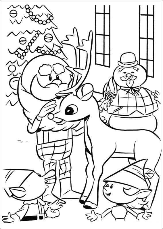 Desenho de Rudolph 12 para colorir