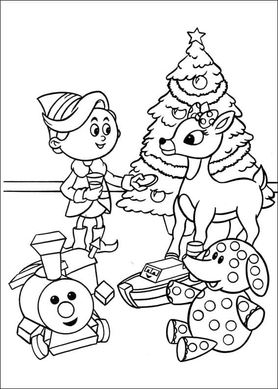 Desenho de Rudolph 14 para colorir